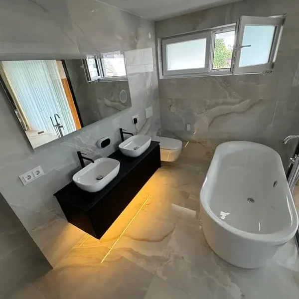 Sanitärinstallation neues Bad